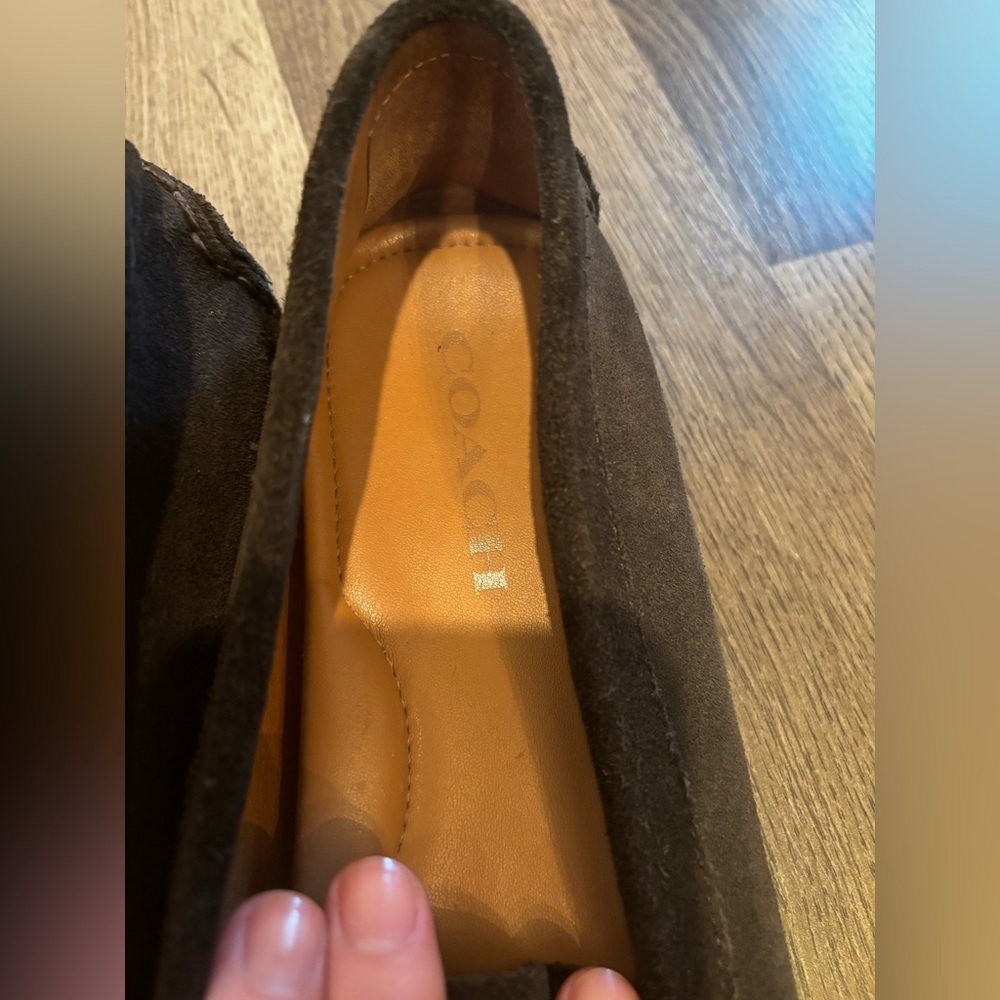 Coach Black Moccasin-Style Slip-On Loafers business office casual size 8 suede - Picture 3 of 12